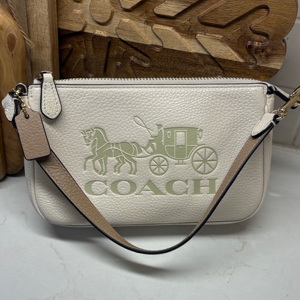 Coach Nolita shoulder/wristlet Chalk White